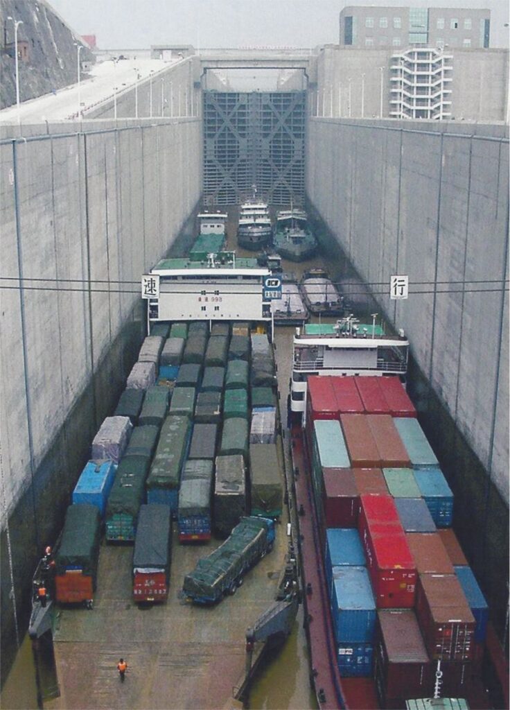 Comporta da Barragem Três Gargantas (China).